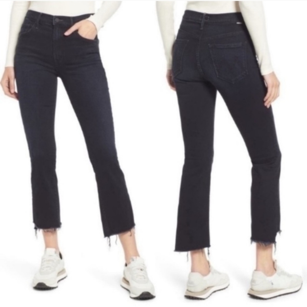 NEW Morher The Hustler Ankle Fray High Waist jeans in night in paris